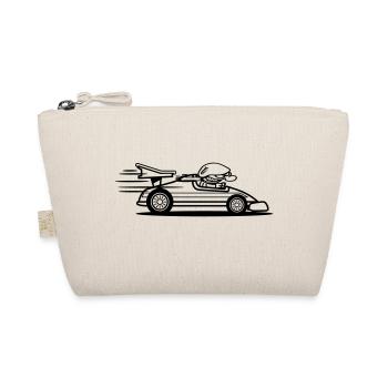 Rennwagen witzig - Bio-Täschchen - Natur - Vorne
