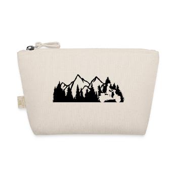excursion scooter driver mountains nature wilderness trees w - Organic Pouch - nature - Front