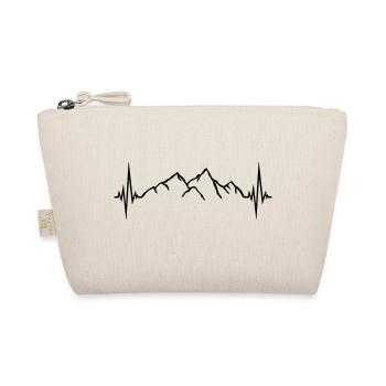 frequency pulse heartbeat mountains mountains excursion wan - Organic Pouch - nature - Front