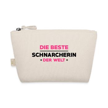 Schnarcher Schnarcherin Schnarchen Schlaf Humor - Bio-Täschchen - Natur - Vorne
