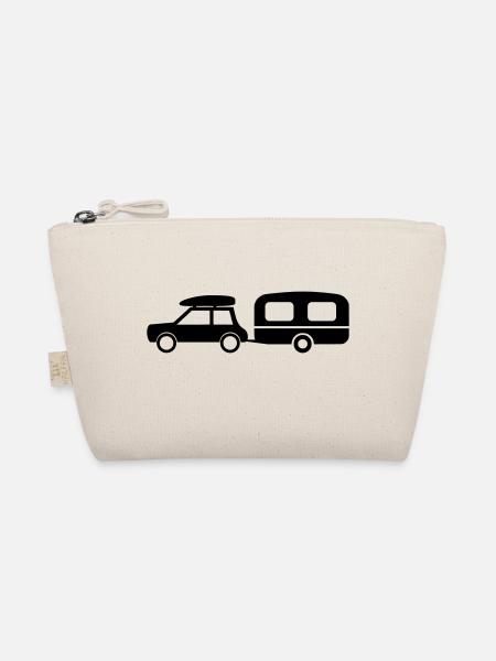 Auto Wohnwagen - Bio-Täschchen - Natur