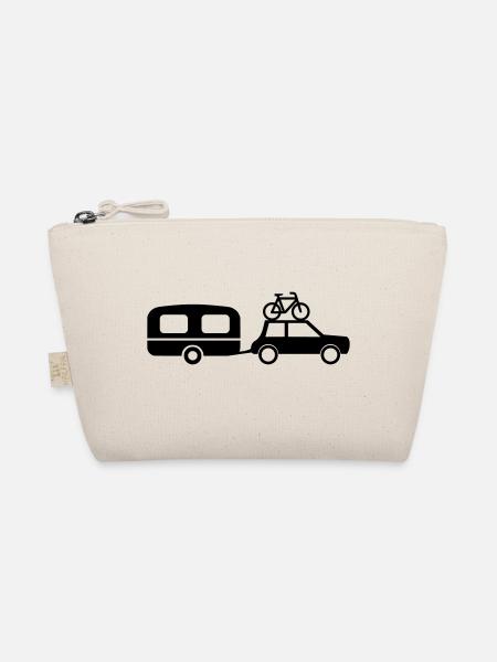 Auto Wohnwagen - Bio-Täschchen - Natur