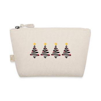 Weihnachten - Weihnachtsbäume Sterne - Bio-Täschchen - Natur - Vorne