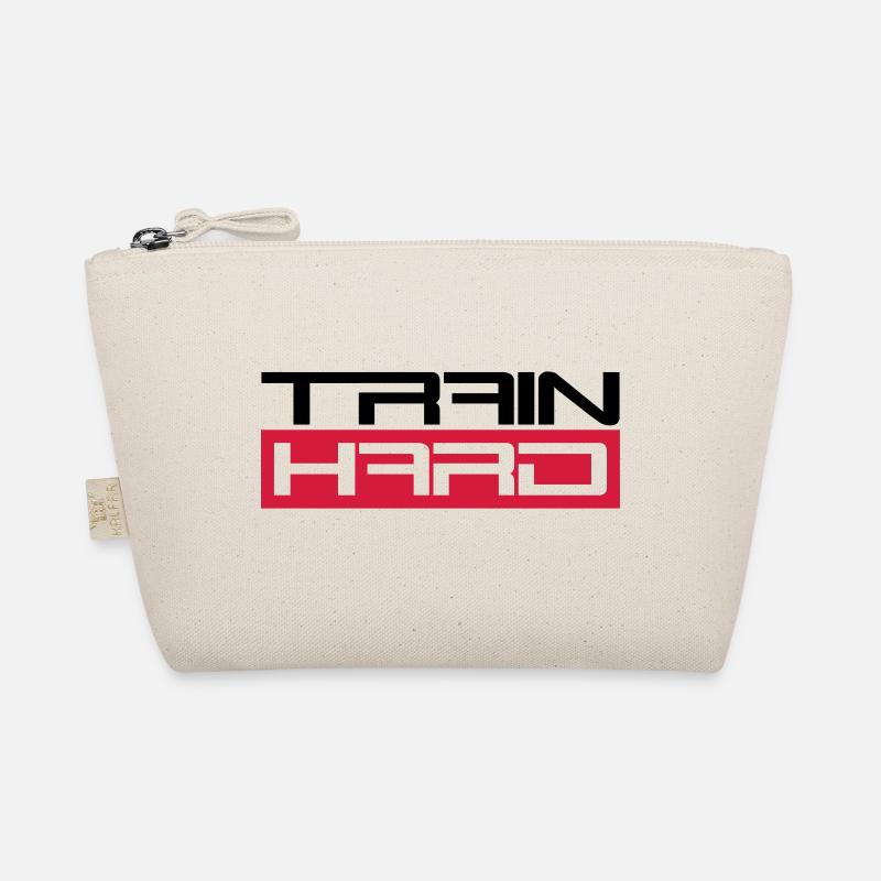 workout cool design text dumbbell train hard exerc Organic Pouch
