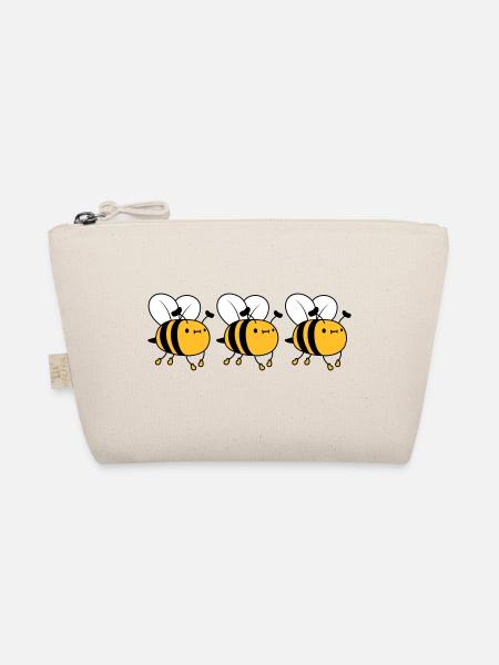 3 fleissige Bienen - Bio-Täschchen - Natur - Vorne