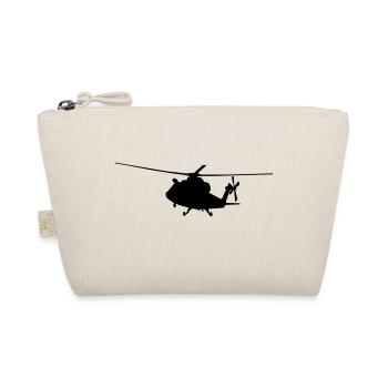 helikopter silhouette - Bio-Täschchen - Natur - Vorne