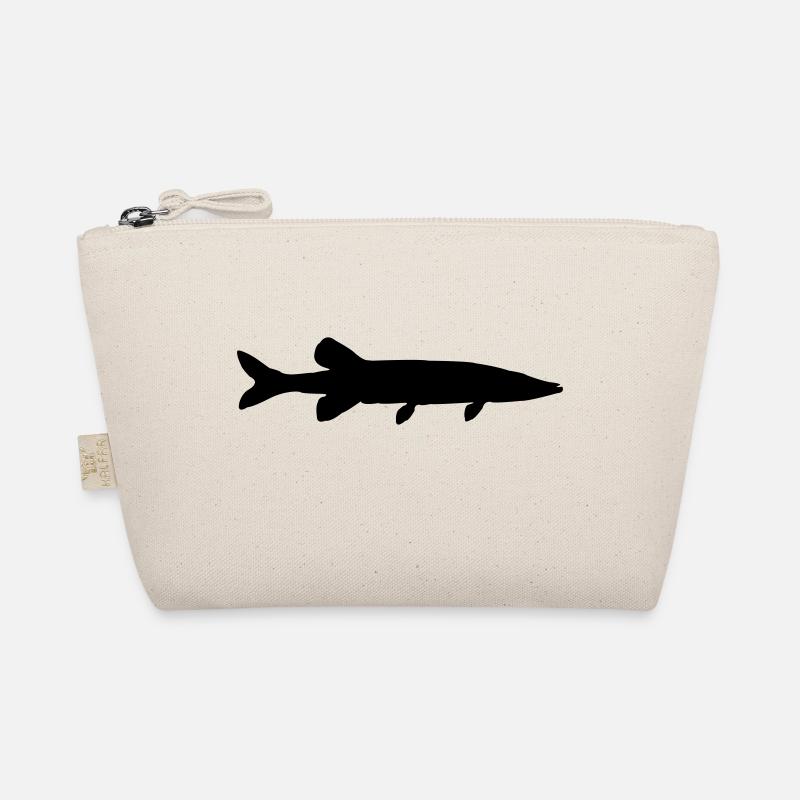 hecht fisch silhouette Bio-Täschchen