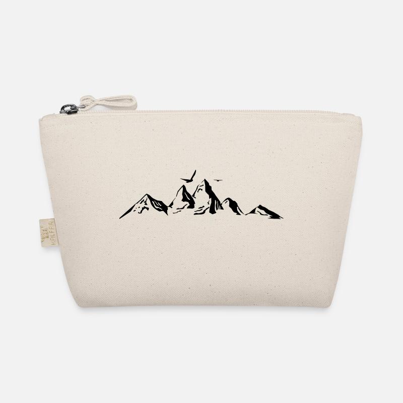 BERGE Mountains Landscape Silhouette Panorama - Organic Pouch - nature