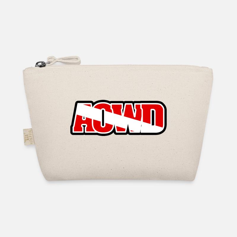 AOWD ADVANCED OPEN WATER DIVER DIVING FLAG Organic Pouch