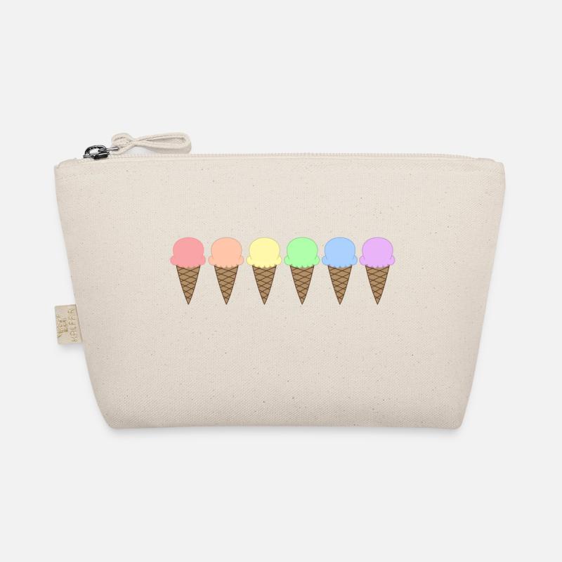 Crème glacée gaufre crème glacée été arc en ciel couleurs Trousse biologique