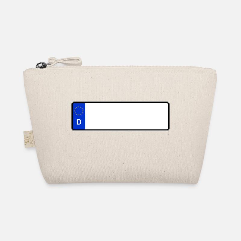 License plate blank short - Organic Pouch - nature