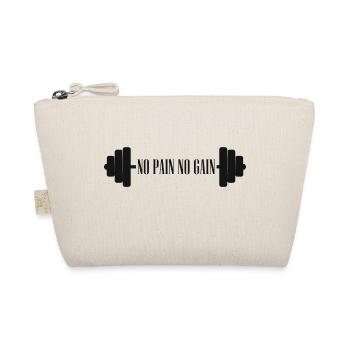 t-shirt fitness musculation no pain no gain cadeau - Trousse biologique - nature - Devant