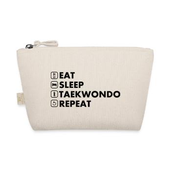 Taekwondo eat sleep repeat noir - Trousse biologique - nature - Devant