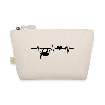 Heartbeat sloth EKG chiller chill lazy funny - Organic Pouch - nature - Front
