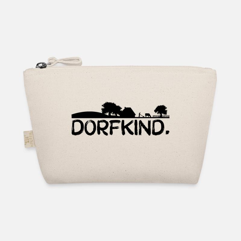 Dorfkind. schwarz - Bio-Täschchen - Natur