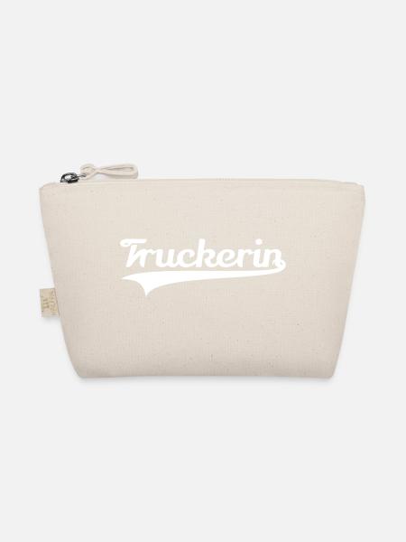 Truckerin Berufskraftfahrerin Truck Trucker Girl - Bio-Täschchen - Natur