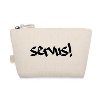 Servus, Dialekt, Gruß, Farbe editierbar - Bio-Täschchen - Natur - Vorne