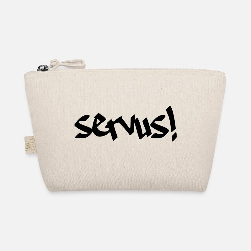 Servus, Dialekt, Gruß, Farbe editierbar Bio-Täschchen