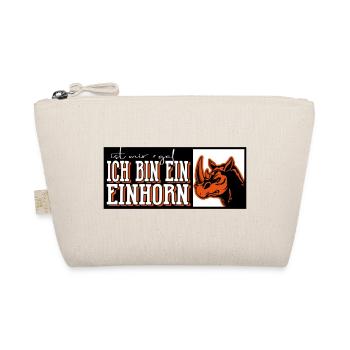 Einhorn unicorn lustig dub nas horn - Bio-Täschchen - Natur - Vorne
