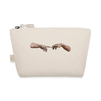 Creation Adam Michelangelo * Left hand of God - Organic Pouch - nature - Front