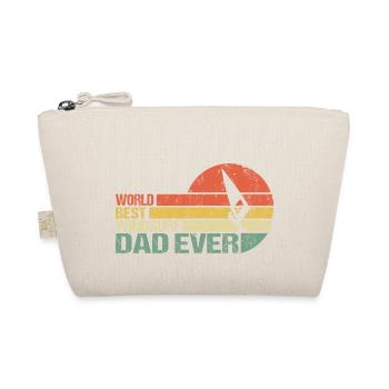 Windsurfen Windsurfer Beste Papa Dad Spruch Retro - Bio-Täschchen - Natur - Vorne