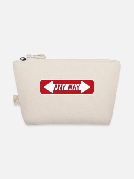 Road sign any way red - Organic Pouch - nature - Front