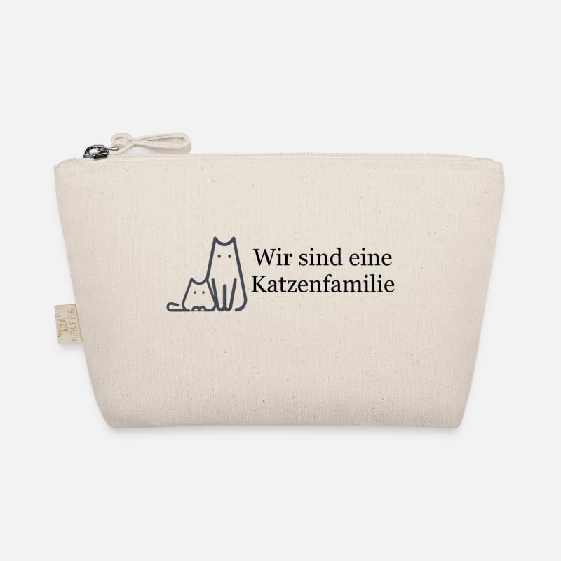 Wir sind eine Katzenfamilie - Bio-Täschchen - Natur