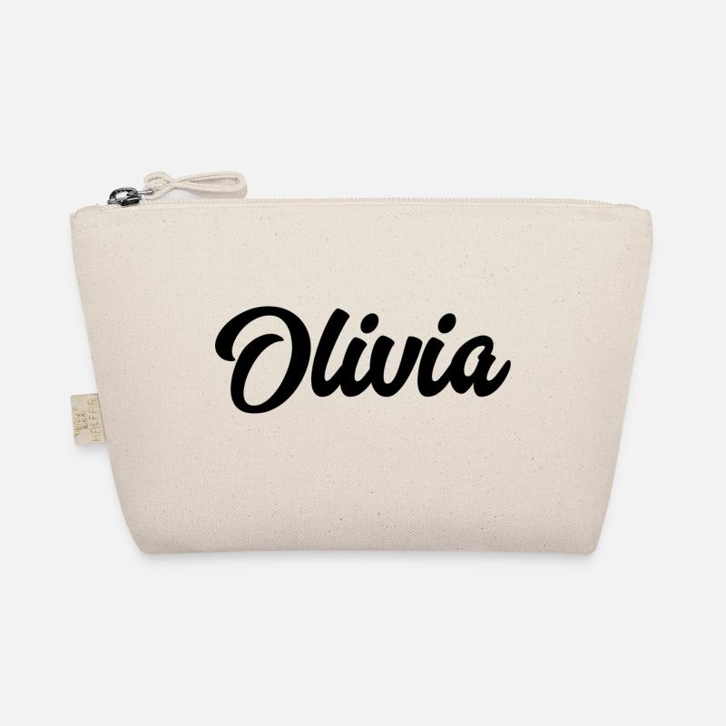 Olivia Custom Text Nom d’anniversaire - Trousse biologique - nature