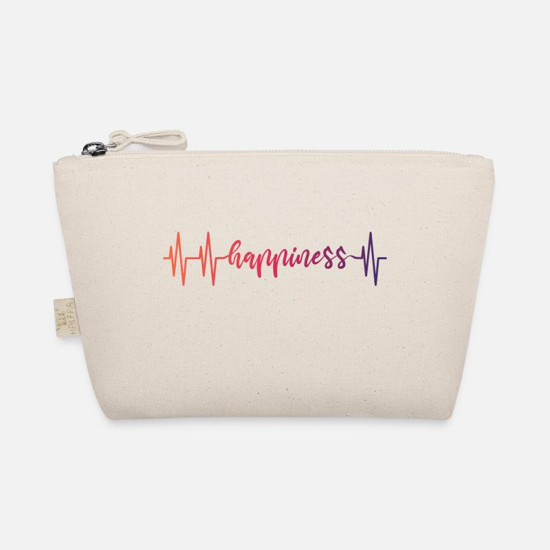 HEARTBEAT HAPPINESS GRADIENT RED DARK - Bio-Täschchen - Natur