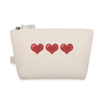 Trois coeurs - Trousse biologique - nature - Devant