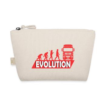 LKW Fahrer Fernfahrer Evolution Lustig Witzig - Bio-Täschchen - Natur - Vorne