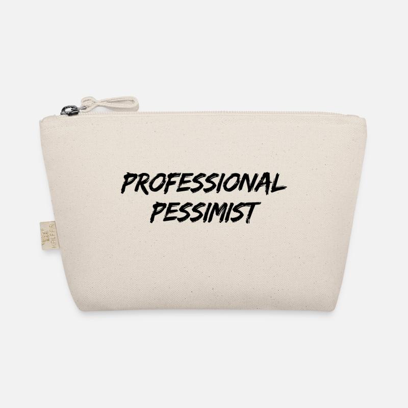 PROFESSIONAL PESSIMIST funny black - Bio-Täschchen - Natur