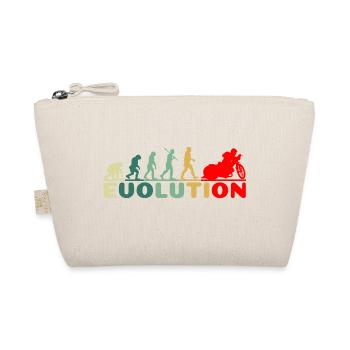 Speedway Motorcycle Racer Evolution Retro - Organic Pouch - nature - Front