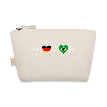 Deutschland Brasilien Herzschlag - Bio-Täschchen - Natur - Vorne