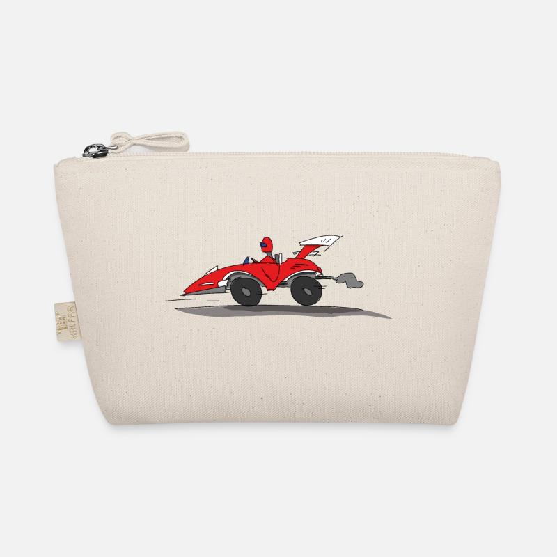 Rotes Rennauto - Bio-Täschchen - Natur
