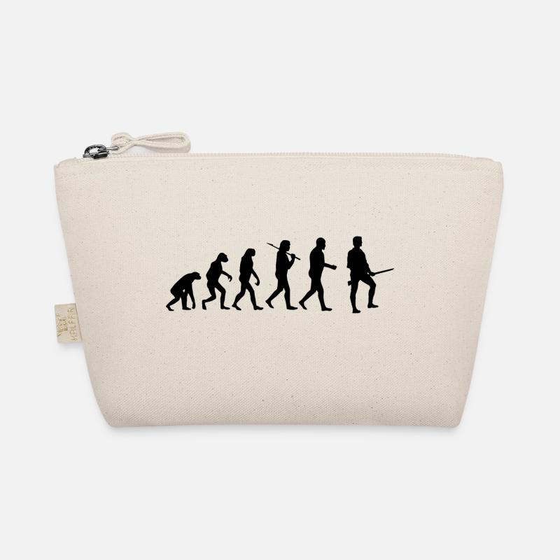 Evolution Jäger Jagd lustige Humor Geschenk Bio-Täschchen