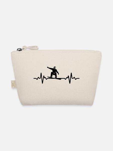 Snowboard Snowboarder - Bio-Täschchen - Natur