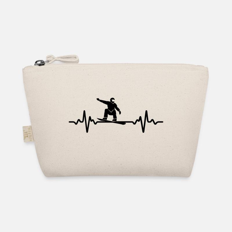 Snowboard Snowboarder - Bio-Täschchen - Natur