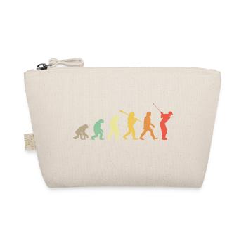 Golf Evolution Retro Gift For Golfers - Organic Pouch - nature - Front