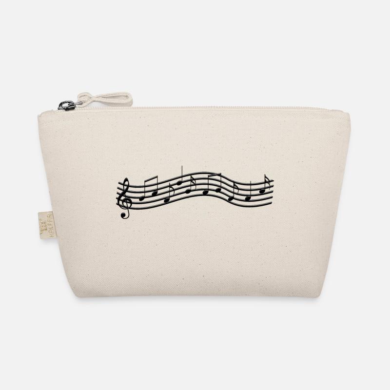 Musical notes on wavy stave Organic Pouch