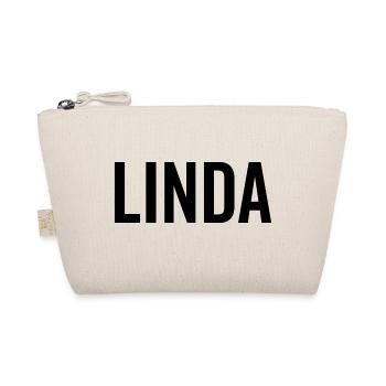 Linda Custom Name Schriftart Text Geburtstag - Bio-Täschchen - Natur - Vorne