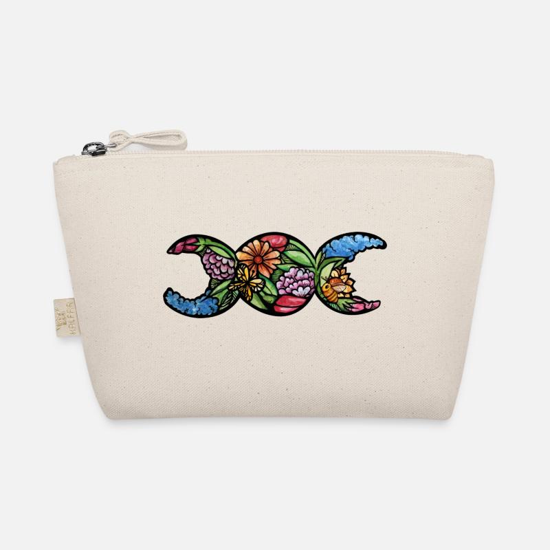 Triple Moon Symbol Ostara Bloom Organic Pouch