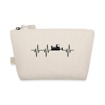 Cardiogram snowcat ski winter sport skier - Organic Pouch - nature - Front