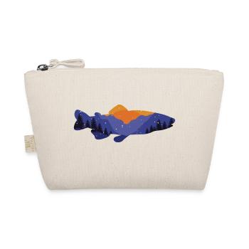 Retro Vintage Trout - Organic Pouch - nature - Front
