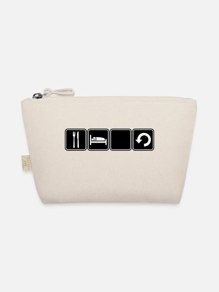 Eat Sleep Repeat - Organic Pouch - nature - Front