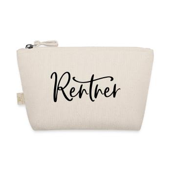 Rentner Ruhestand Rente (Farbe änderbar) - Bio-Täschchen - Natur - Vorne