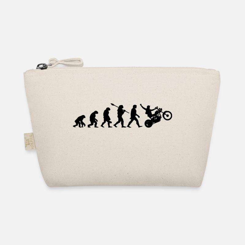 Motorcycle Biker Evolution Motorcyclists Organic Pouch
