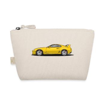 Voiture de sport japonaise Supra jaune - Trousse biologique - nature - Devant