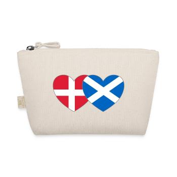 Dänemark Schottland Flagge Herz - Bio-Täschchen - Natur - Vorne