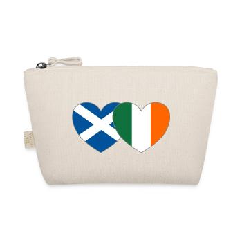 Schottland Irland Flagge Herz - Bio-Täschchen - Natur - Vorne